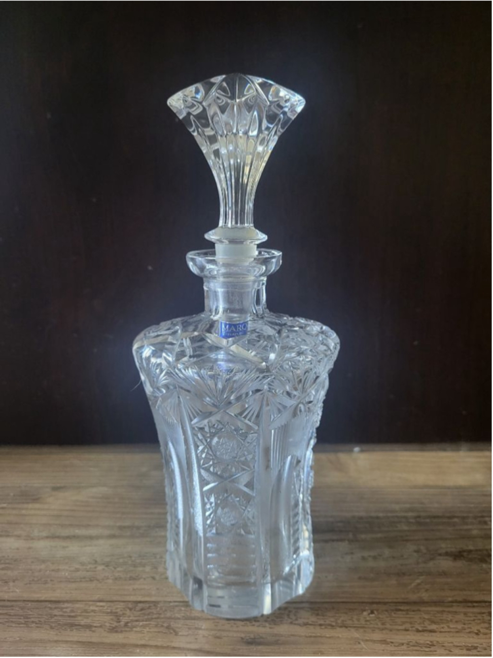 Vintage Cut Crystal Decanter with Waterford Marquis Stopper